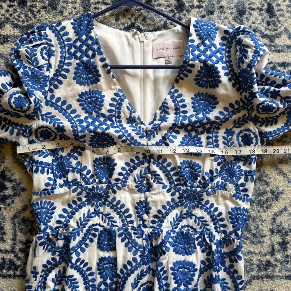 Adelyn Rae Luisa Embroidered Midi Dress blue - Picture 8 of 9